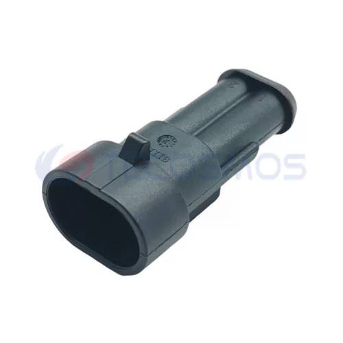 Waterproof Copper Contact ABS/Nylon Housing Wire Harness Plug for Car 2-Pin Male 282104-1